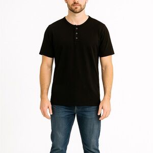 Old Navy Size Large Black Button T-Shirt